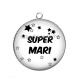 Pendentif Cabochon Argent - super mari