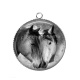 Pendentif Cabochon Argent - cheval