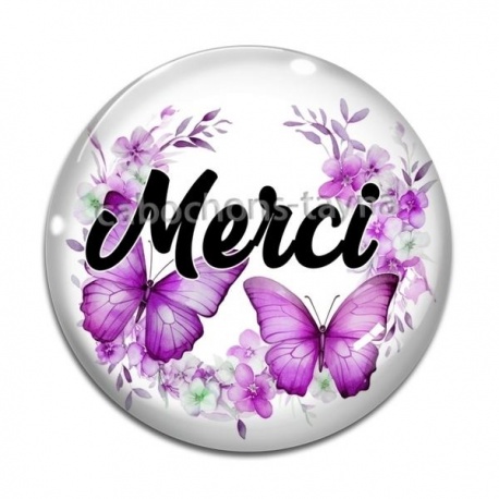 Cabochon Verre - merci