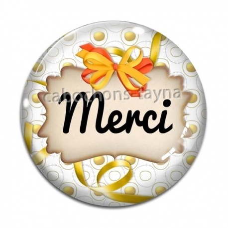 Cabochon Verre - merci