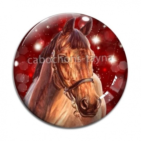 Cabochon Verre - cheval