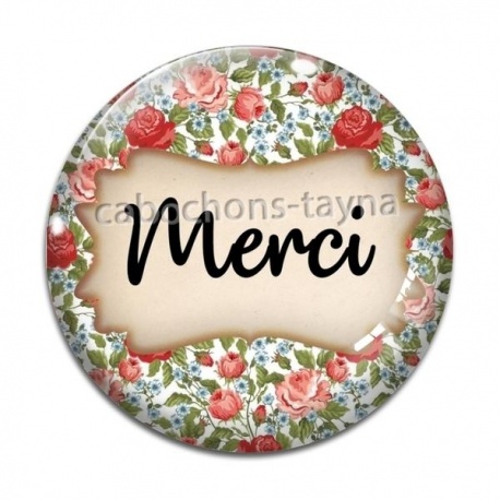 Cabochon Verre - merci
