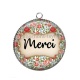 Pendentif Cabochon Argent - merci