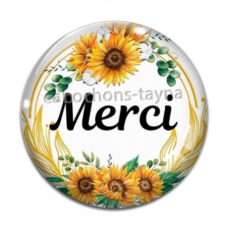 Cabochon Verre - merci