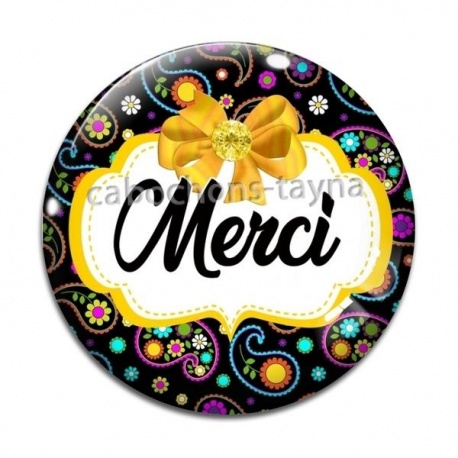 Cabochon Verre - merci