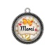 Pendentif Cabochon Argent - merci