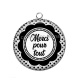 Pendentif Cabochon Argent - merci pour tout