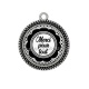 Pendentif Cabochon Argent - merci pour tout