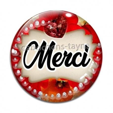Cabochon Verre - merci