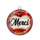 Pendentif Cabochon Argent - merci