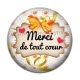 Cabochon Résine - merci de tout coeur