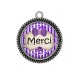 Pendentif Cabochon Argent - merci