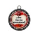 Pendentif Cabochon Argent - avec tout mes remerciements