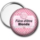 Miroir de poche - fière d'être blonde