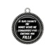 Pendentif Cabochon Argent - je suis chiante mais vous ne connaissez pas encore ma fille