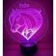 Lampe Cheval – lampe veilleuse personnalisable prénom, Made in France