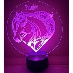 Lampe Cheval – lampe veilleuse personnalisable prénom, Made in France