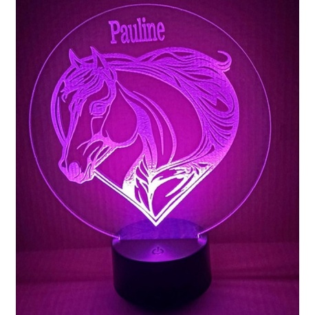 Lampe Cheval – lampe veilleuse personnalisable prénom, Made in France