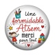 Cabochon Résine - une formidable atsem merci pour tout