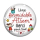 Cabochon Verre - une formidable atsem merci pour tout