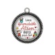 Pendentif Cabochon Argent - une formidable atsem merci pour tout