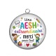Pendentif Cabochon Argent - une AESH extraordinaire merci pour tout
