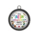 Pendentif Cabochon Argent - une AESH extraordinaire merci pour tout
