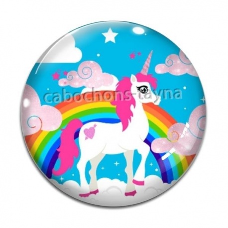 Cabochon Verre - licorne