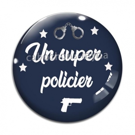 Cabochon Verre - un super policier