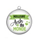 Pendentif Cabochon Argent - meilleure AESH du monde