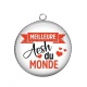 Pendentif Cabochon Argent - meilleure AESH du monde