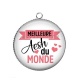 Pendentif Cabochon Argent - meilleure AESH du monde