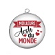Pendentif Cabochon Argent - meilleure AESH du monde
