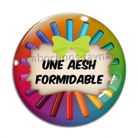 Cabochon Verre - une AESH formidable
