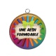 Pendentif Cabochon Argent - une AESH formidable