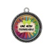 Pendentif Cabochon Argent - une AESH formidable