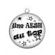 Pendentif Cabochon Argent - une AESH au top