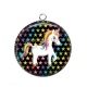 Pendentif Cabochon Argent - licorne