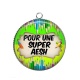 Pendentif Cabochon Argent - pour une super AESH