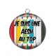 Pendentif Cabochon Argent - je suis une AESH au top
