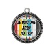 Pendentif Cabochon Argent - je suis une AESH au top