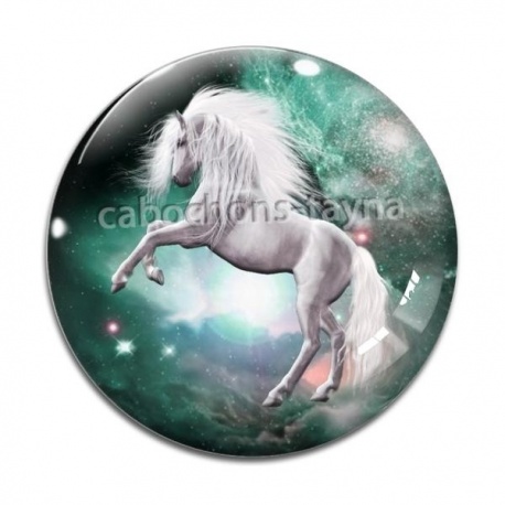 Cabochon Verre - licorne