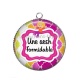 Pendentif Cabochon Argent - une AESH formidable
