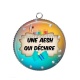 Pendentif Cabochon Argent - une AESH qui déchire