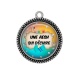 Pendentif Cabochon Argent - une AESH qui déchire