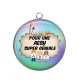Pendentif Cabochon Argent - pour une AESH super géniale