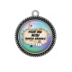Pendentif Cabochon Argent - pour une AESH super géniale