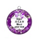 Pendentif Cabochon Argent - Super AESH merci pour tout