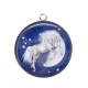 Pendentif Cabochon Argent - licorne
