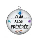 Pendentif Cabochon Argent - A ma AESH préférée